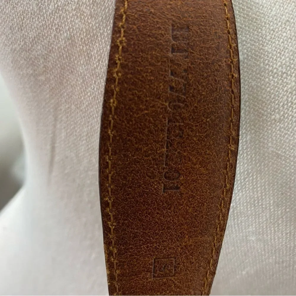 Fossil vintage leather and silver tone braided accents